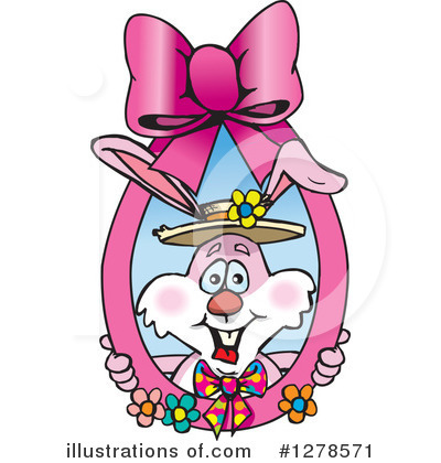 Royalty-Free (RF) Easter Bunny Clipart Illustration by Dennis Holmes Designs - Stock Sample #1278571