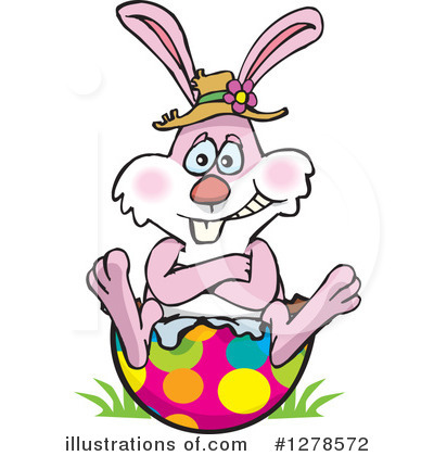 Royalty-Free (RF) Easter Bunny Clipart Illustration by Dennis Holmes Designs - Stock Sample #1278572