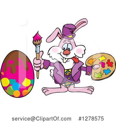 Royalty-Free (RF) Easter Bunny Clipart Illustration by Dennis Holmes Designs - Stock Sample #1278575