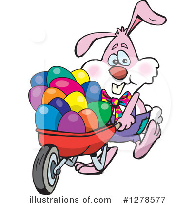 Royalty-Free (RF) Easter Bunny Clipart Illustration by Dennis Holmes Designs - Stock Sample #1278577