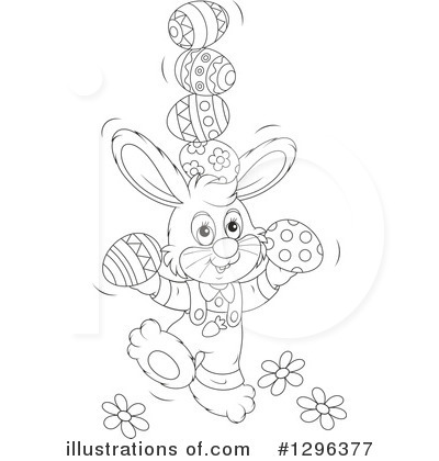 Royalty-Free (RF) Easter Bunny Clipart Illustration by Alex Bannykh - Stock Sample #1296377