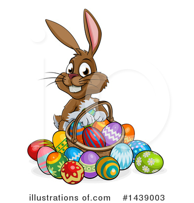 Royalty-Free (RF) Easter Bunny Clipart Illustration by AtStockIllustration - Stock Sample #1439003