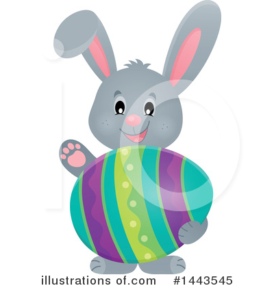 Royalty-Free (RF) Easter Bunny Clipart Illustration by visekart - Stock Sample #1443545