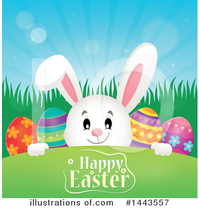 Royalty-Free (RF) Easter Bunny Clipart Illustration by visekart - Stock Sample #1443557