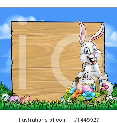 Royalty-Free (RF) Easter Bunny Clipart Illustration by AtStockIllustration - Stock Sample #1445927