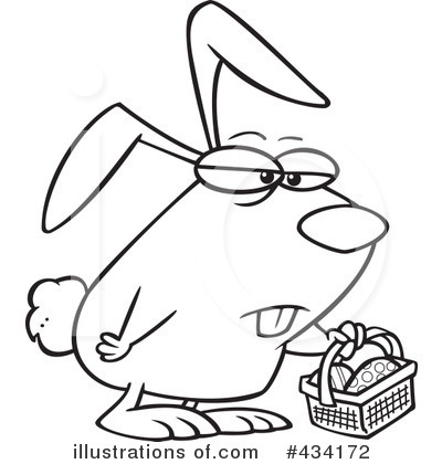 Royalty-Free (RF) Easter Bunny Clipart Illustration by toonaday - Stock Sample #434172