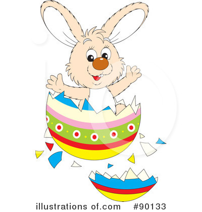 Royalty-Free (RF) Easter Bunny Clipart Illustration by Alex Bannykh - Stock Sample #90133