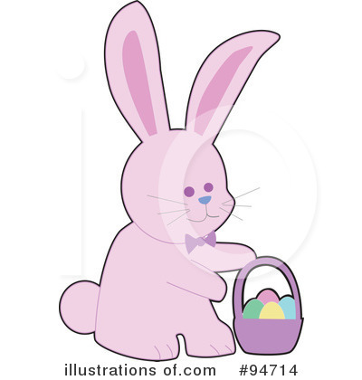 Royalty-Free (RF) Easter Bunny Clipart Illustration by peachidesigns - Stock Sample #94714