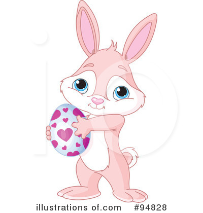 Royalty-Free (RF) Easter Bunny Clipart Illustration by Pushkin - Stock Sample #94828