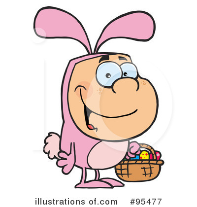 Royalty-Free (RF) Easter Bunny Clipart Illustration by Hit Toon - Stock Sample #95477