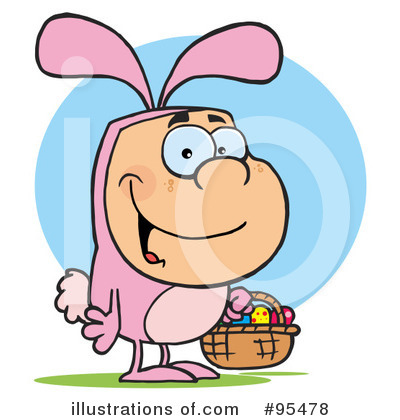 Royalty-Free (RF) Easter Bunny Clipart Illustration by Hit Toon - Stock Sample #95478