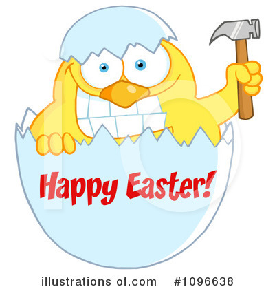 Royalty-Free (RF) Easter Chick Clipart Illustration by Hit Toon - Stock Sample #1096638