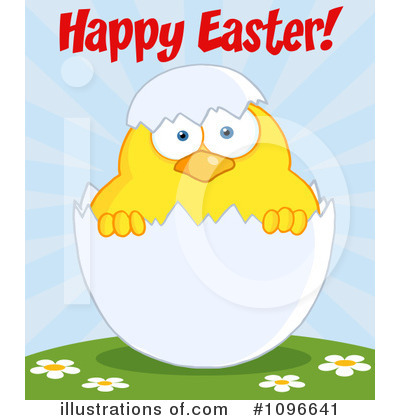 Royalty-Free (RF) Easter Chick Clipart Illustration by Hit Toon - Stock Sample #1096641