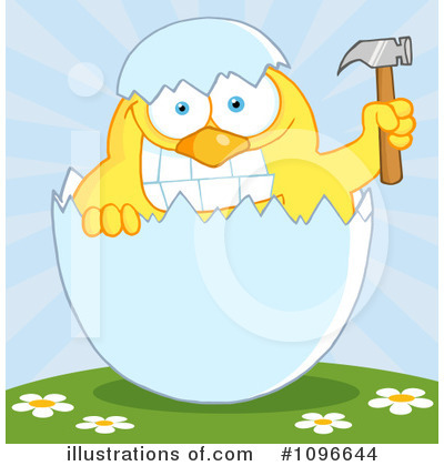 Royalty-Free (RF) Easter Chick Clipart Illustration by Hit Toon - Stock Sample #1096644