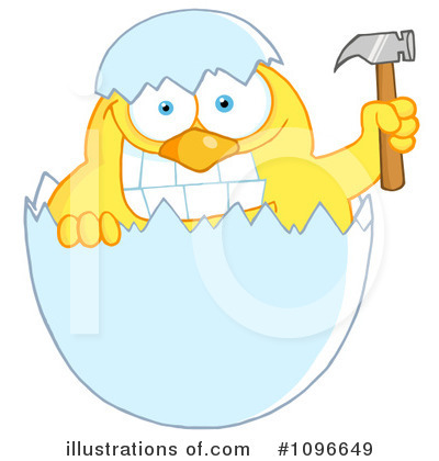 Royalty-Free (RF) Easter Chick Clipart Illustration by Hit Toon - Stock Sample #1096649