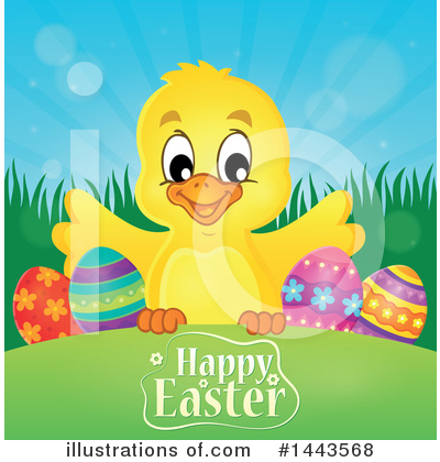 Royalty-Free (RF) Easter Chick Clipart Illustration by visekart - Stock Sample #1443568