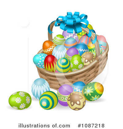 Easter Basket Clipart #1087218 by AtStockIllustration