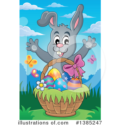 Easter Basket Clipart #1385247 by visekart