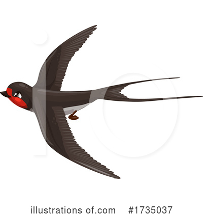 Swallow Clipart #1735037 by Vector Tradition SM