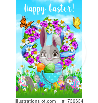 Easter Bunny Clipart #1736634 by Vector Tradition SM