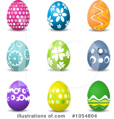 Royalty-Free (RF) Easter Eggs Clipart Illustration by KJ Pargeter - Stock Sample #1054804