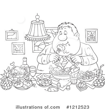 Royalty-Free (RF) Eating Clipart Illustration by Alex Bannykh - Stock Sample #1212523