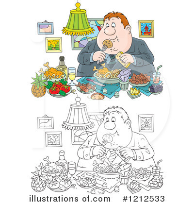 Royalty-Free (RF) Eating Clipart Illustration by Alex Bannykh - Stock Sample #1212533