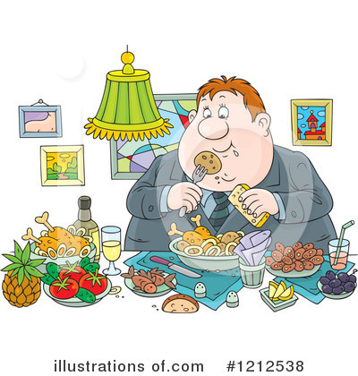 Royalty-Free (RF) Eating Clipart Illustration by Alex Bannykh - Stock Sample #1212538