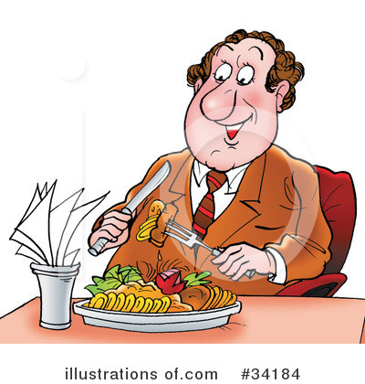 Royalty-Free (RF) Eating Clipart Illustration by Alex Bannykh - Stock Sample #34184