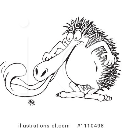 Royalty-Free (RF) Echidna Clipart Illustration by Dennis Holmes Designs - Stock Sample #1110498