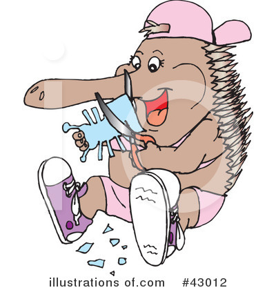 Royalty-Free (RF) Echidna Clipart Illustration by Dennis Holmes Designs - Stock Sample #43012