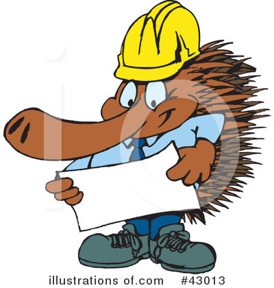 Royalty-Free (RF) Echidna Clipart Illustration by Dennis Holmes Designs - Stock Sample #43013