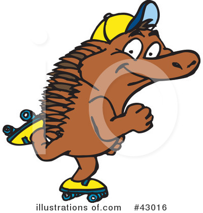 Royalty-Free (RF) Echidna Clipart Illustration by Dennis Holmes Designs - Stock Sample #43016