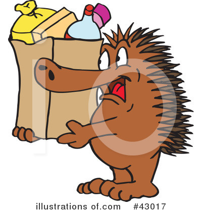 Royalty-Free (RF) Echidna Clipart Illustration by Dennis Holmes Designs - Stock Sample #43017