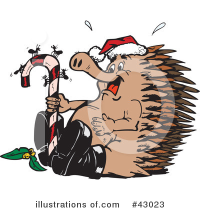 Royalty-Free (RF) Echidna Clipart Illustration by Dennis Holmes Designs - Stock Sample #43023
