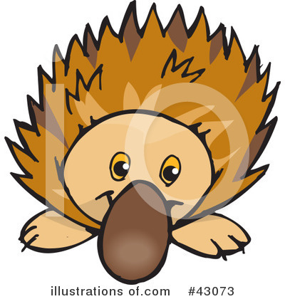 Royalty-Free (RF) Echidna Clipart Illustration by Dennis Holmes Designs - Stock Sample #43073