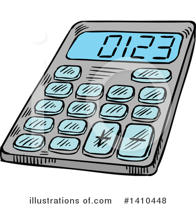 Calculator Clipart #1410448 by Vector Tradition SM