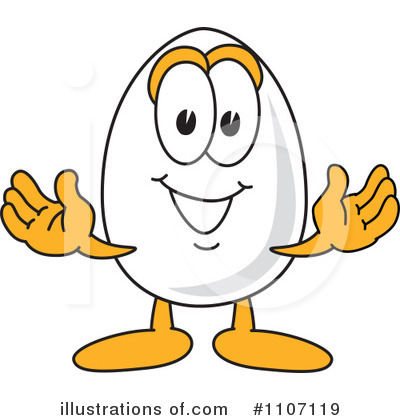 Royalty-Free (RF) Egg Mascot Clipart Illustration by Mascot Junction - Stock Sample #1107119