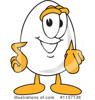 Royalty-Free (RF) Egg Mascot Clipart Illustration by Mascot Junction - Stock Sample #1107136