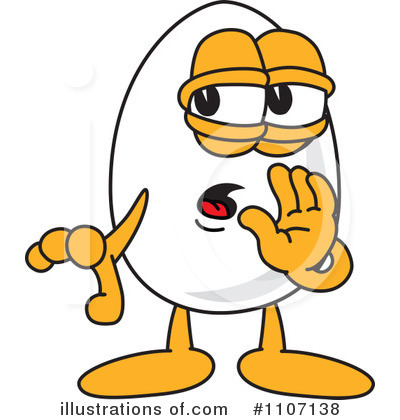 Royalty-Free (RF) Egg Mascot Clipart Illustration by Mascot Junction - Stock Sample #1107138
