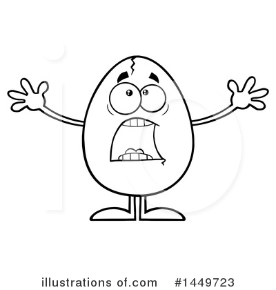 Royalty-Free (RF) Egg Mascot Clipart Illustration by Hit Toon - Stock Sample #1449723