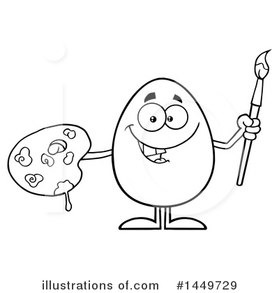 Royalty-Free (RF) Egg Mascot Clipart Illustration by Hit Toon - Stock Sample #1449729