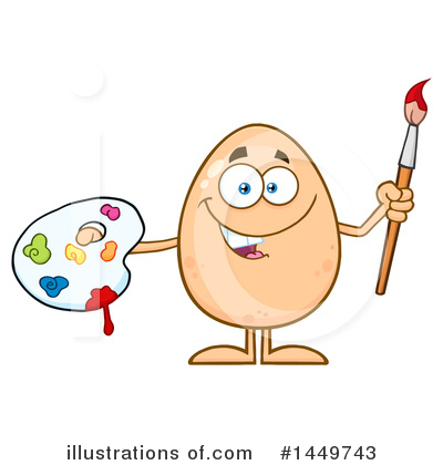 Royalty-Free (RF) Egg Mascot Clipart Illustration by Hit Toon - Stock Sample #1449743