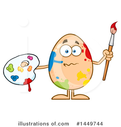 Egg Mascot Clipart #1449744 by Hit Toon