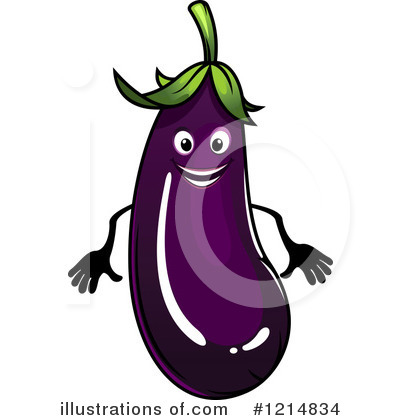 Royalty-Free (RF) Eggplant Clipart Illustration by Vector Tradition SM - Stock Sample #1214834