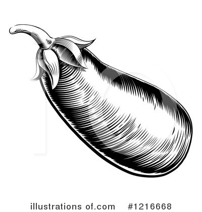 Royalty-Free (RF) Eggplant Clipart Illustration by AtStockIllustration - Stock Sample #1216668