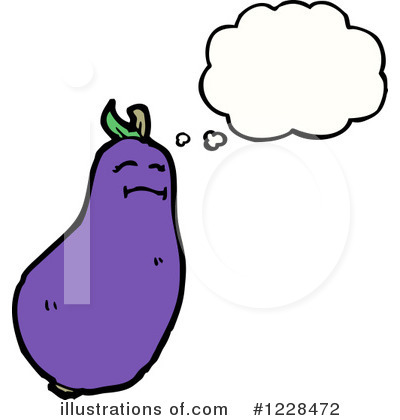 Royalty-Free (RF) Eggplant Clipart Illustration by lineartestpilot - Stock Sample #1228472