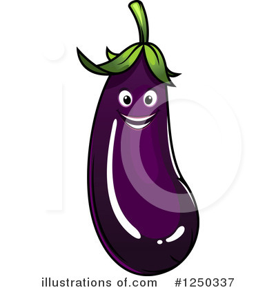 Royalty-Free (RF) Eggplant Clipart Illustration by Vector Tradition SM - Stock Sample #1250337