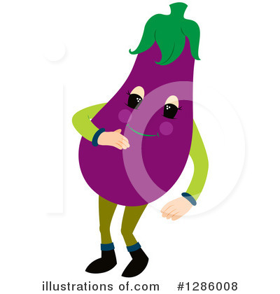 Royalty-Free (RF) Eggplant Clipart Illustration by Cherie Reve - Stock Sample #1286008