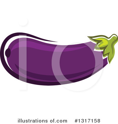 Royalty-Free (RF) Eggplant Clipart Illustration by Vector Tradition SM - Stock Sample #1317158